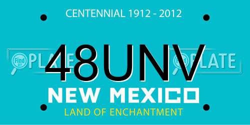 48UNV New Mexico License Plate