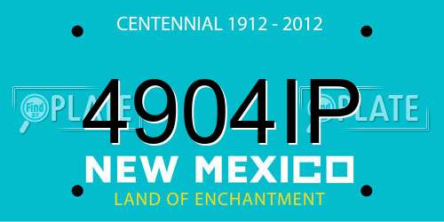 4904IP New Mexico License Plate