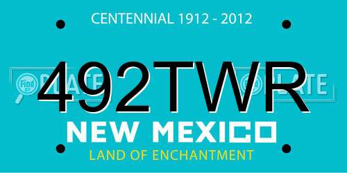 492TWR New Mexico License Plate