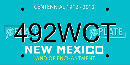 492WCT New Mexico License Plate