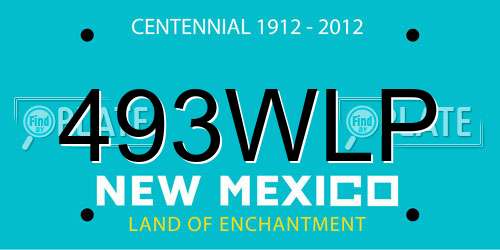 493WLP New Mexico License Plate