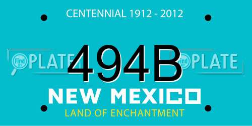494B New Mexico License Plate