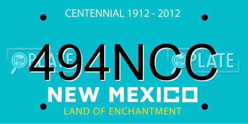 494NCC New Mexico License Plate