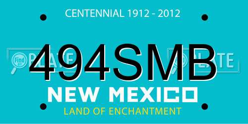 494SMB New Mexico License Plate