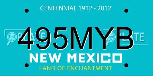 495MYB New Mexico License Plate