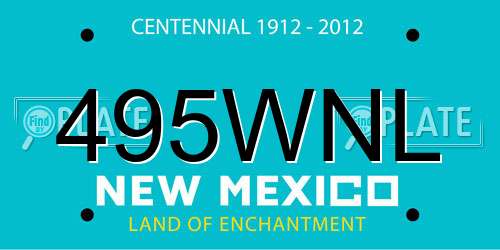 495WNL New Mexico License Plate