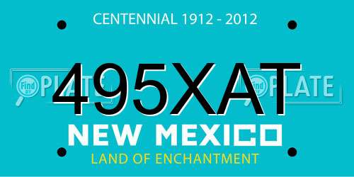 495XAT New Mexico License Plate