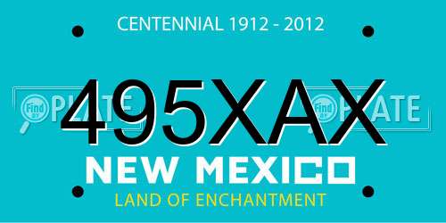 495XAX New Mexico License Plate