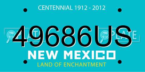 49686US New Mexico License Plate