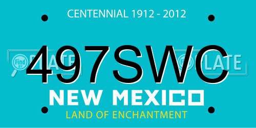 497SWC New Mexico License Plate