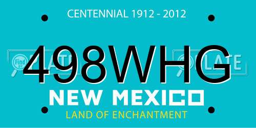 498WHG New Mexico License Plate
