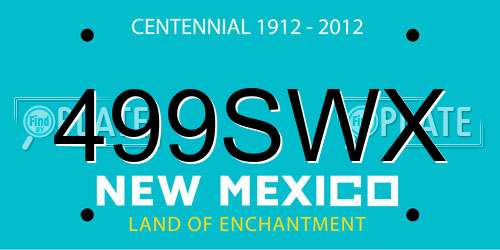 499SWX New Mexico License Plate