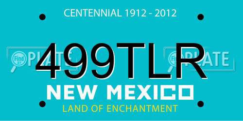 499TLR New Mexico License Plate
