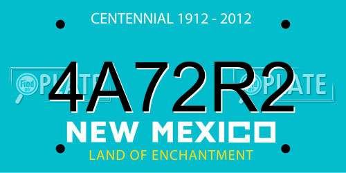 4A72R2 New Mexico License Plate