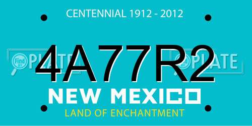 4A77R2 New Mexico License Plate