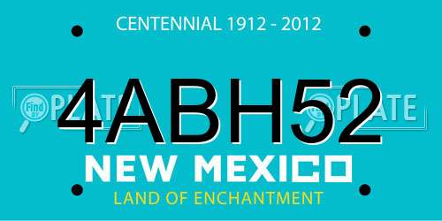 4ABH52 New Mexico License Plate
