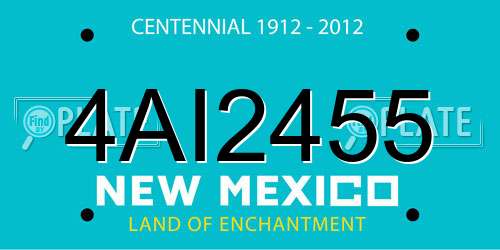 4AI2455 New Mexico License Plate