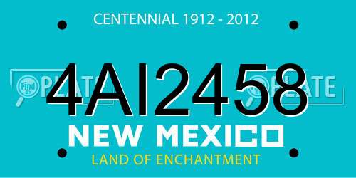 4AI2458 New Mexico License Plate