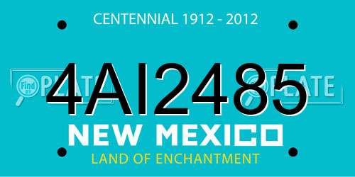 4AI2485 New Mexico License Plate