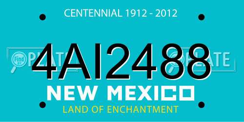4AI2488 New Mexico License Plate