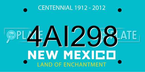4AI298 New Mexico License Plate