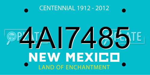 4AI7485 New Mexico License Plate