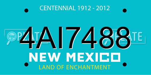 4AI7488 New Mexico License Plate