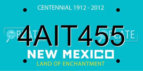 4AIT455 New Mexico License Plate