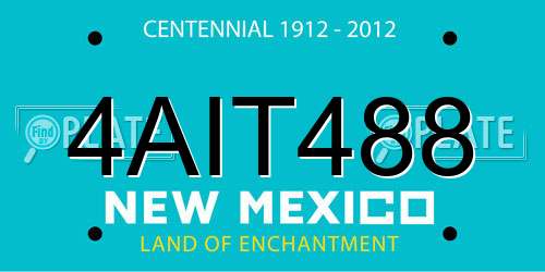 4AIT488 New Mexico License Plate