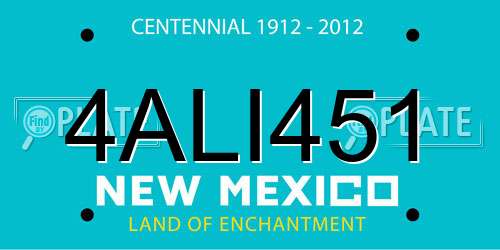 4ALI451 New Mexico License Plate