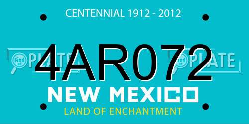 4AR072 New Mexico License Plate