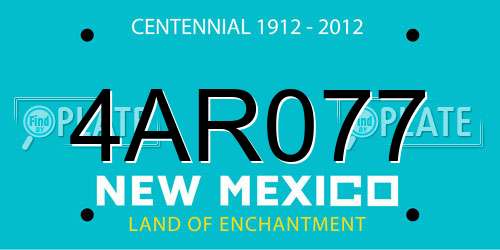 4AR077 New Mexico License Plate