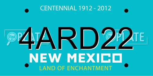 4ARD22 New Mexico License Plate