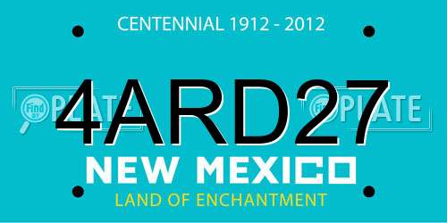 4ARD27 New Mexico License Plate