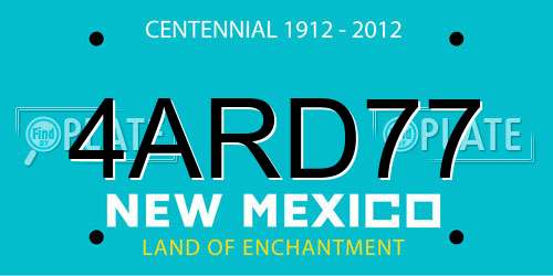 4ARD77 New Mexico License Plate