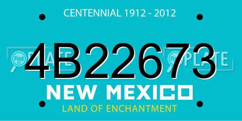 4B22673 New Mexico License Plate