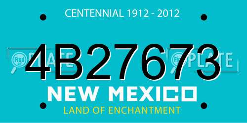4B27673 New Mexico License Plate