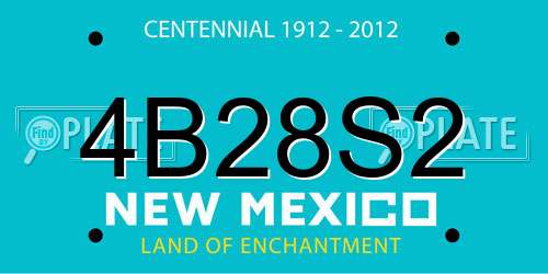 4B28S2 New Mexico License Plate