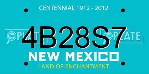 4B28S7 New Mexico License Plate