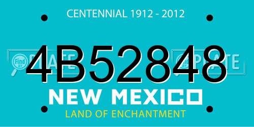 4B52848 New Mexico License Plate