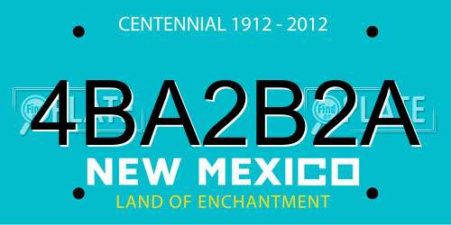 4BA2B2A New Mexico License Plate