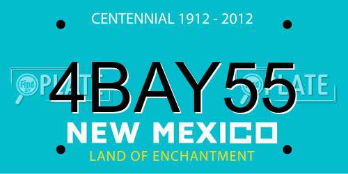4BAY55 New Mexico License Plate