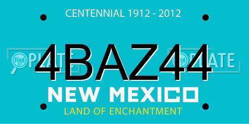 4BAZ44 New Mexico License Plate