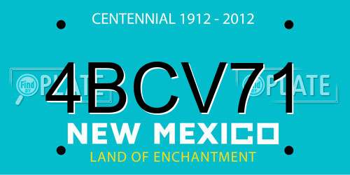 4BCV71 New Mexico License Plate
