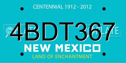 4BDT367 New Mexico License Plate