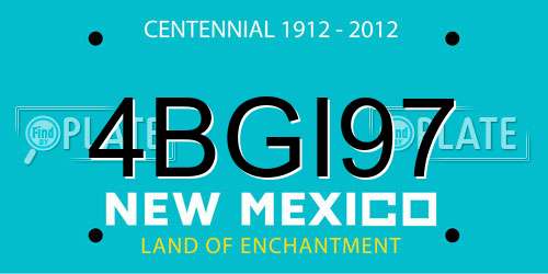 4BGI97 New Mexico License Plate