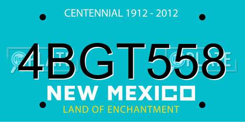 4BGT558 New Mexico License Plate