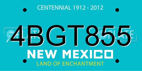 4BGT855 New Mexico License Plate