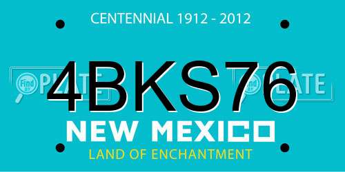 4BKS76 New Mexico License Plate