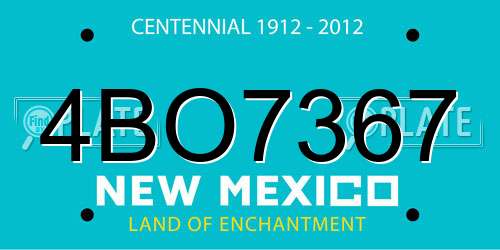 4BO7367 New Mexico License Plate